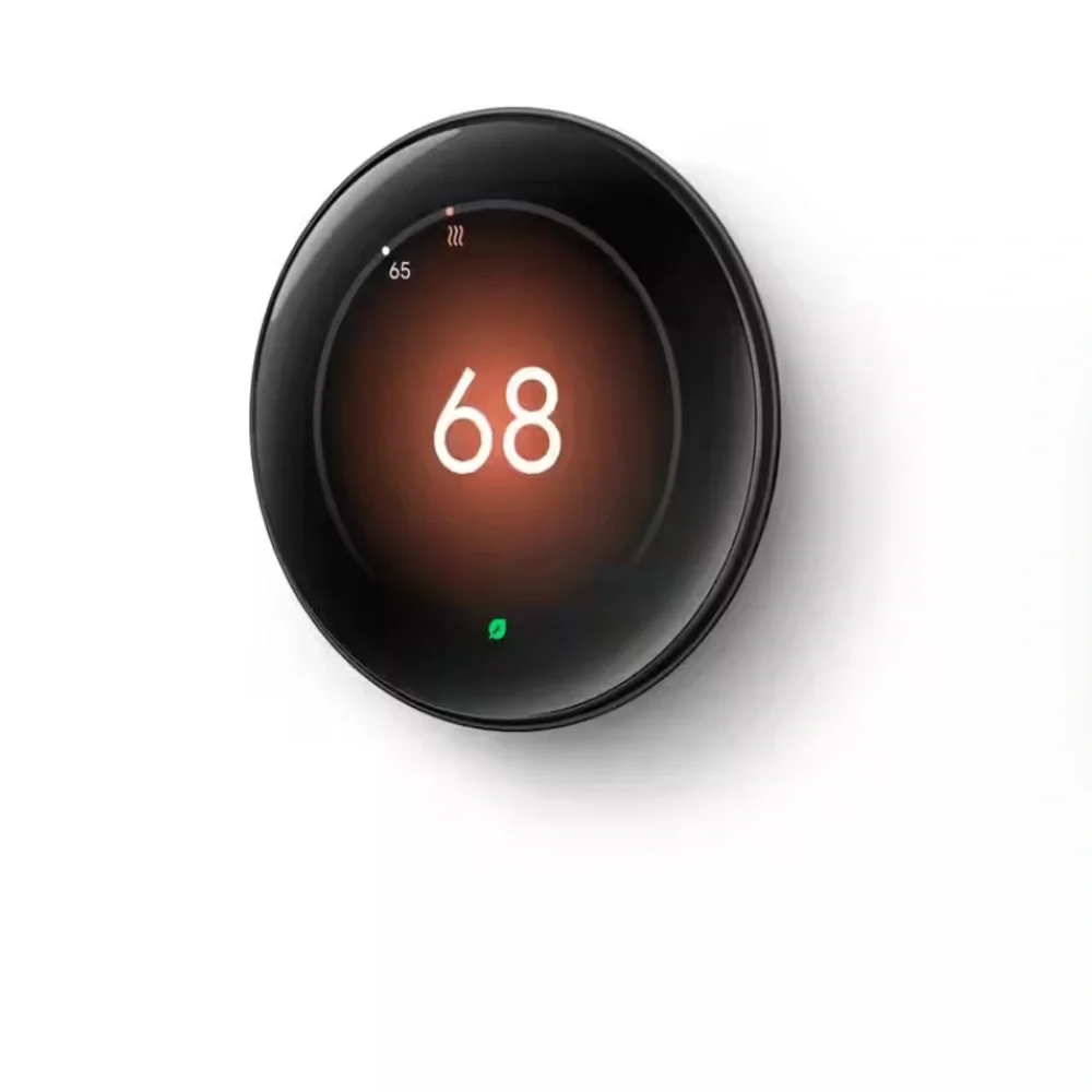 Google Nest Thermostat (Black) with Temperature Sensor
